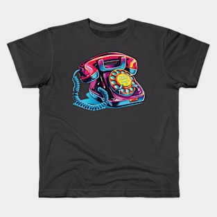 Synthwave Telephone Kids T-Shirt